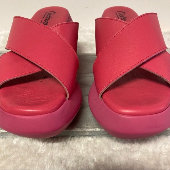 L’Intervalle Platforms Chunky Sandals Slip On Criss Cross Straps Small size 8.5 - Picture 6 of 14